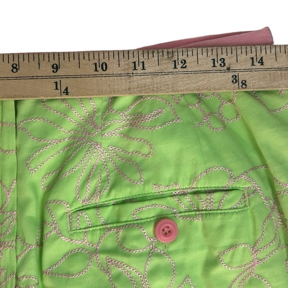 Liz Claiborne Women SZ 6 Neon Green Pink Floral Embroidery Skirt Y2k 80s 90s - Picture 4 of 9